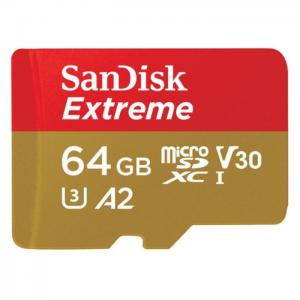 Sandisk sdsqxa2064ggn6ma extreme memory cared micro sdxc 64gb + sd adapter - sandisk