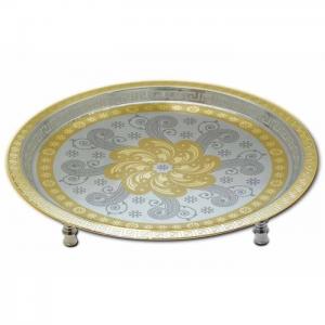 Kingsville tray acrylic silver and gold design 8x48cm - kingsville