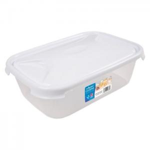 Rectangular cuisine lunch storage box & lid clear/ice white 4.5l - wham