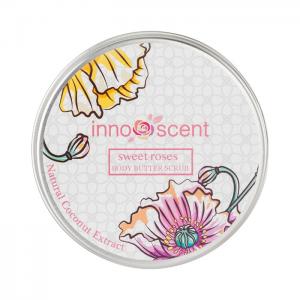 Natural Coconut Butter Body Scrub with Sweet Roses - Innoscent