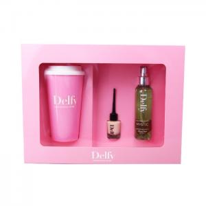 1 cup, 1 nail, 1 fragance pink cup, bella, mystic - delfy cosmetics