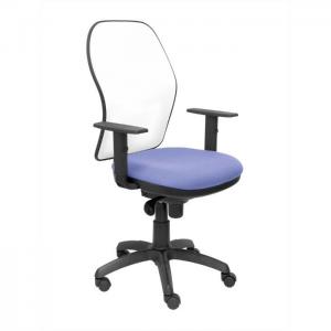 Office chair jorquera white mesh bali light blue seat