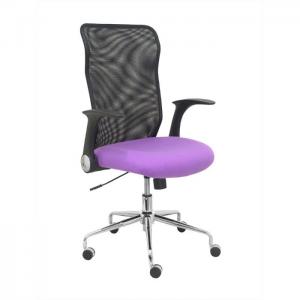 Office chair minaya black mesh backrest lilac bali seat