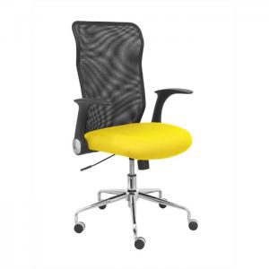 Office chair minaya black mesh back seat bali yellow