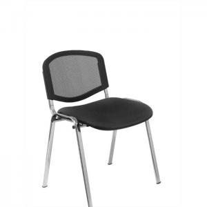 Pack 4 office chair garaballa black mesh and black aran chrome chassis