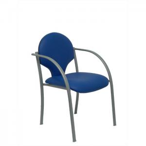 Pack 2 office chair hellin gray blue imitation leather chassis