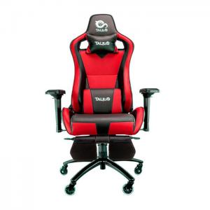 Talius caiman black/red gaming chair, footrest, 4d, frog, metal base, 75mm wheels