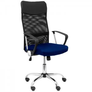 Office chair gontar black mesh back blue seat