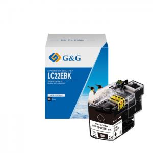 Compatible g&g brother lc22e black ink - replaces lc22ebk