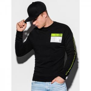 Men's printed sweatshirt b1046 - black - ombre clothing