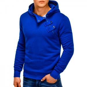 Men's hoodie paco - blue - ombre clothing