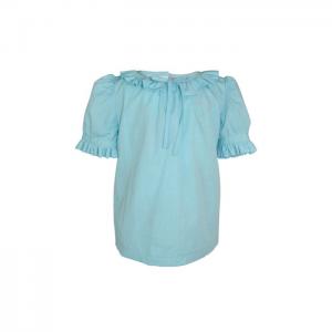 Margot: blue frill blouse - little lord & lady