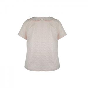 Sophie: blush brocade collar blouse - little lord & lady