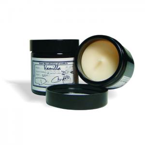 Exclusive interior amber glass soy wax candle with a cotton wick, 60ml/2.03 oz - vanilla - Candle.lv
