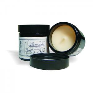 Exclusive interior amber glass soy wax candle with a cotton wick, 60ml/2.03 oz - lavender - Candle.lv