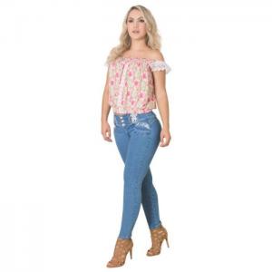 Jeans lifting glutes push up details on lace - odissea