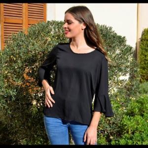 Large silhouette long sleeved blouse - odissea