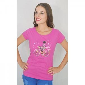 Short sleeve t-shirt girl bici rosa - odissea