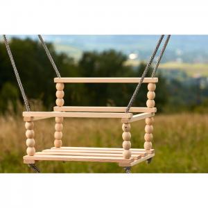 Wooden Swing-2 (with a backrest) (280*380*280) (beech) - TM Goydalka