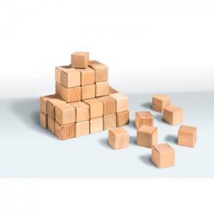Wooden cubes (20 pcs.) (40*40*40) (beech) - tm goydalka