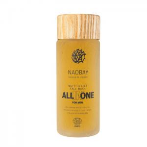 All-in-one man cleansing facial gel ecocert 100ml - naobay