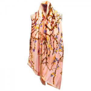 Scarf of semi calms with lining, shawl, Japan Pink - Julunggul