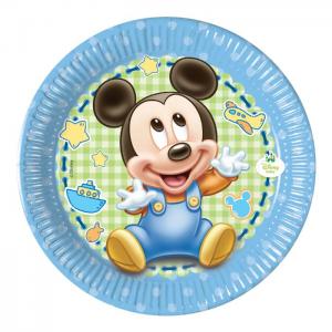8 paper plates 20cm - baby mickey - we fiesta