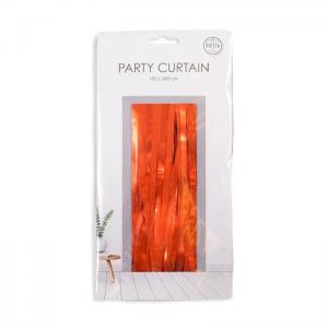 Party curtain 100x240cm - flame retardent - orange - we fiesta