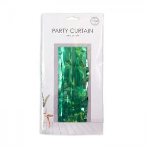 Party curtain 100x240cm - flame retardent - green - we fiesta