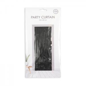 Party curtain 100x240cm - flame retardent - black - we fiesta