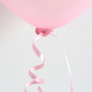 100 automatic balloonseals with ribbon - pink - we fiesta