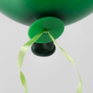 100 automatic balloonseals with ribbon - green - we fiesta