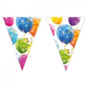 1 triangle flag banner (9 flags) - sparkling balloons - we fiesta