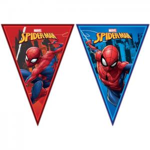 1 triangle flag banner (9 flags) - spiderman team up - we fiesta