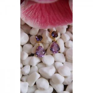 Purple Earrings - Blombary Design