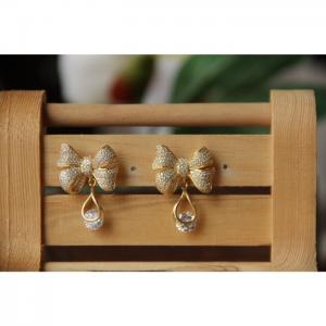 Full Cubic Zirconia Earrings  - Blombary Design