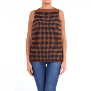 Eleventy top tanks women brown and blue