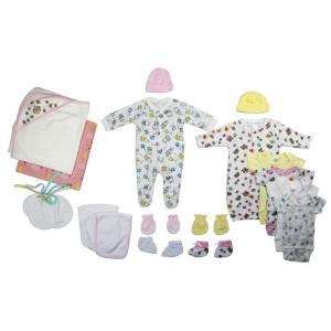 Bambini Newborn Baby Girls 20 Pc Layette Baby Shower Gift Set