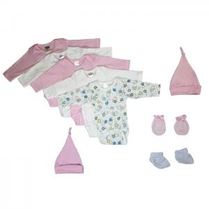 Bambini newborn baby girl 9 pc layette baby shower gift set