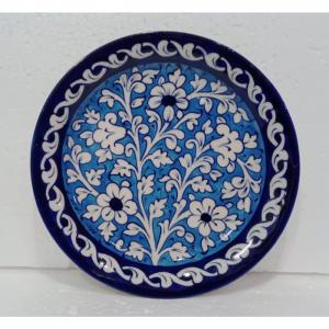 Serving plates (gulab blue) - handmade blue pottery