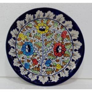 Serving plates (gulab multy) - handmade blue pottery