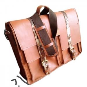 Leather laptop bag  - okok leather collection