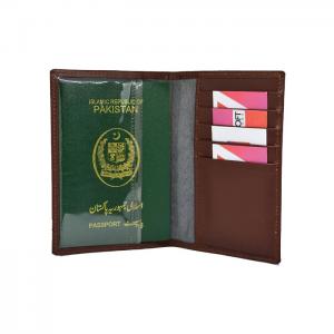 Leather Passport Holder - Brown - DAB