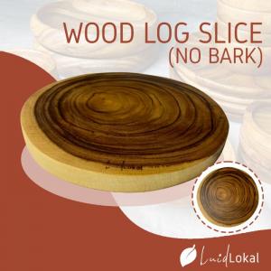 Wood log slice (no bark) - luid lokal