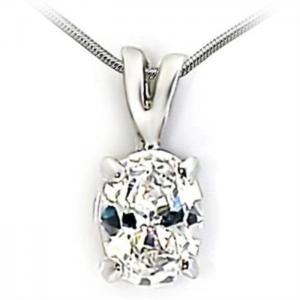 03922 - rhodium brass pendant with aaa grade cz  in clear - alamode