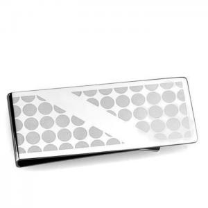 Tk2082 - high polished (no plating) stainless steel money clip with no stone - alamode