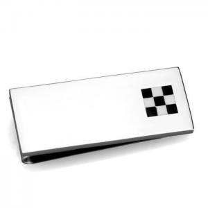 Tk2084 - high polished (no plating) stainless steel money clip with no stone - alamode