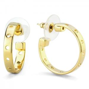 Lo4681 - gold brass earrings with no stone - alamode