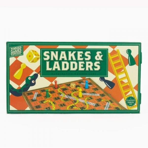 Snakes and Ladders Wooden Games Workshop by Professor Puzzle NEW 